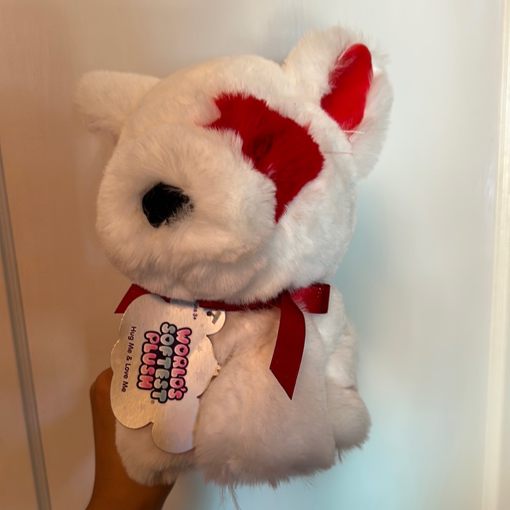 Target dog plush heart eye patch